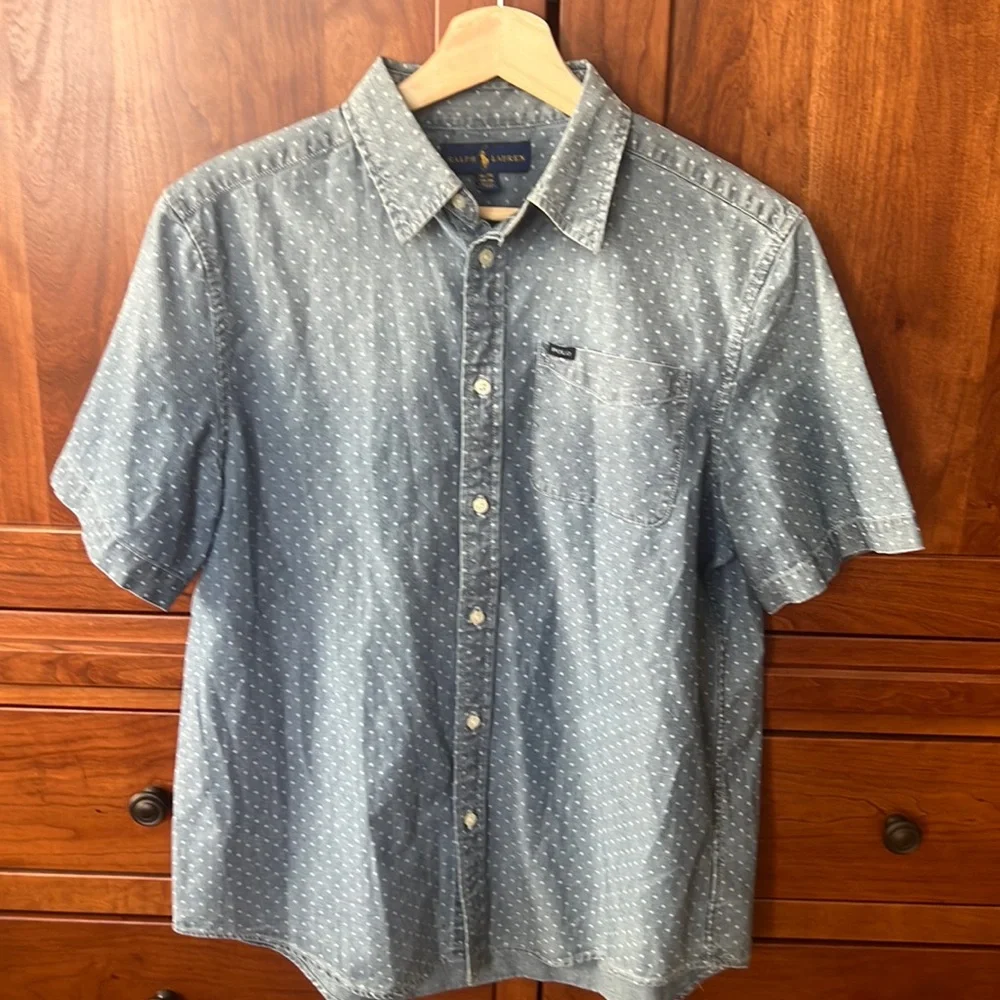 Ralph Lauren star chambray button up shirt